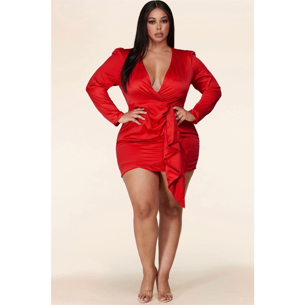 Stain red dress